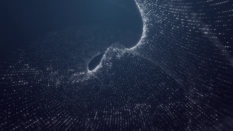 shiny particle flow dust background blue