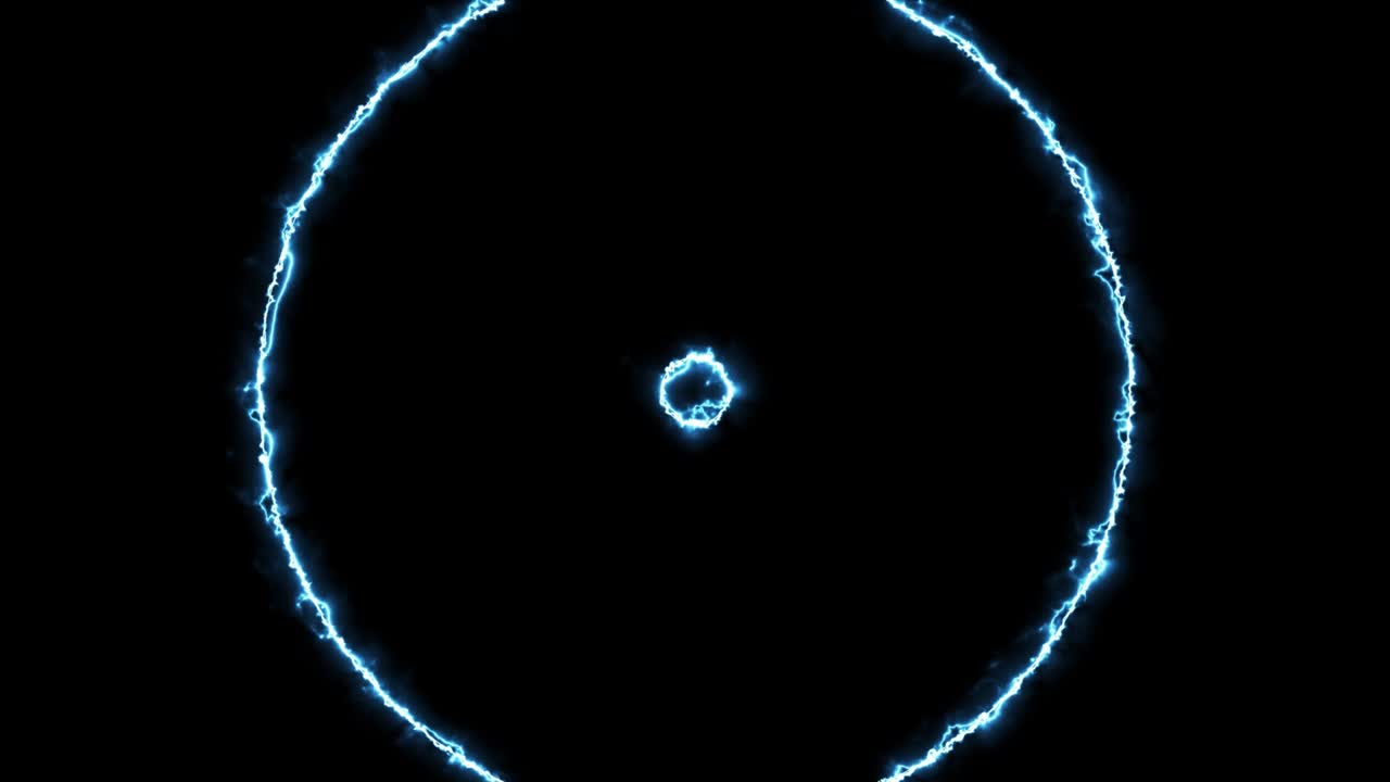 zap círculo azul ciclo de efecto de superposición de ondas de energía de luz