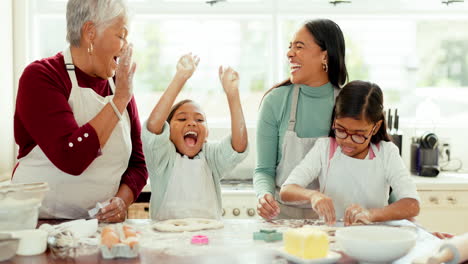 Cooking,-happy-and-baking-with-big-family