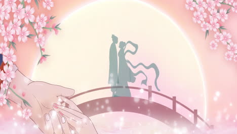 romantic moonlit cherry blossom dream