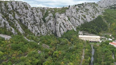 hydro power plant kraljevac croatia drone aerial view