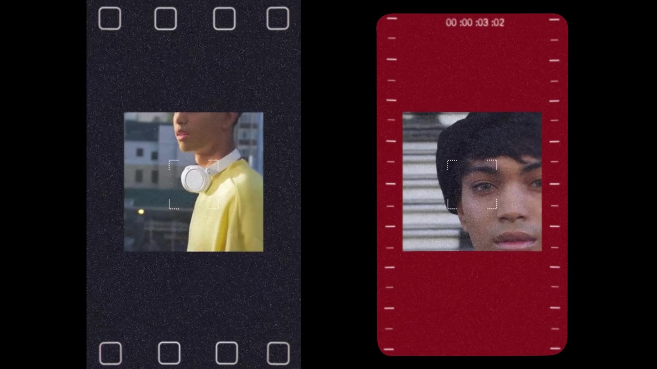 Experimental Video Collage Featuring Portraits and Abstract Textures