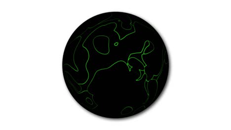 stripy geometric line animation on a sphere. animated abstract sphere moving on white background.