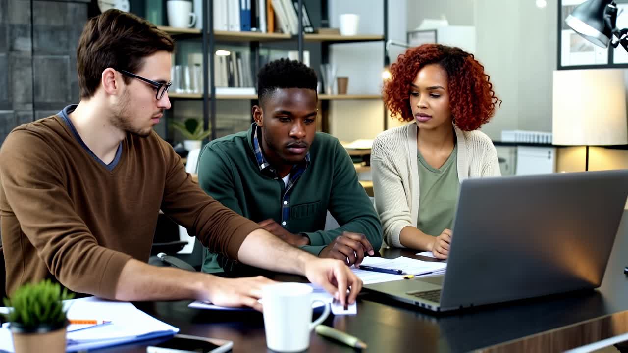 A group of businesspeople sitting together in a meeting
