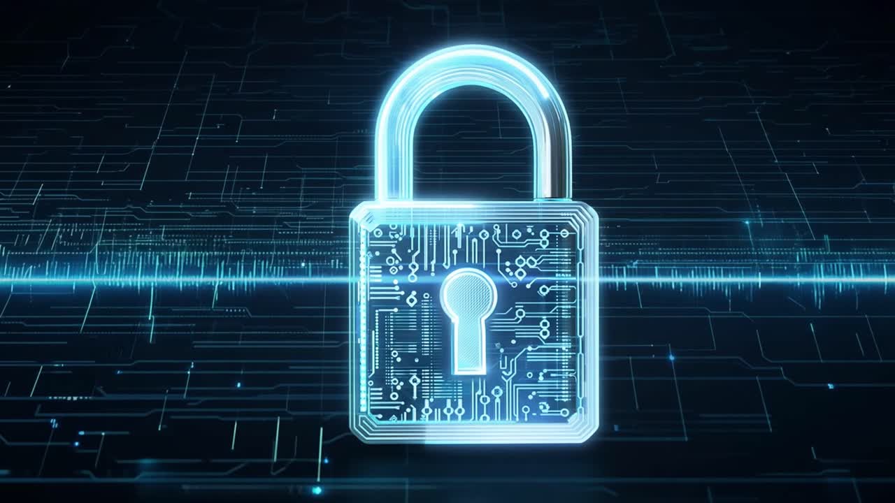 Cybersecurity Padlock