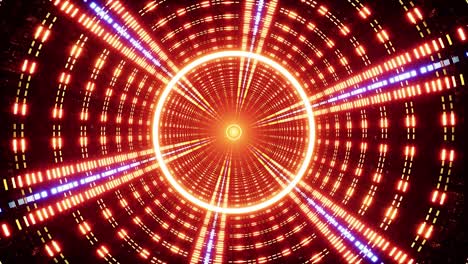 lámpara de luz naranja brillante túnel vj bucles