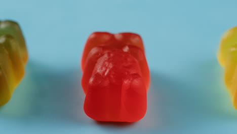 close-up of colorful gummy bears