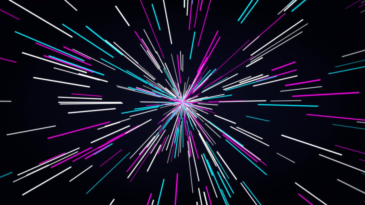 Abstract Motion Background with Glowing Neon Light Streaks
