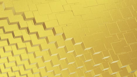 abstracto geométrico fondo dorado azulejos de papel de aluminio textura de bucle sin costura fondo renderizado en 3d
