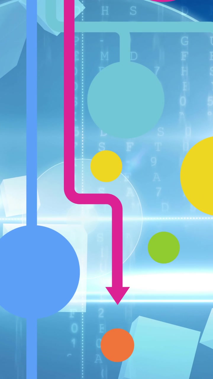 Animación de red de conexiones con iconos digitales sobre un globo terráqueo de fondo