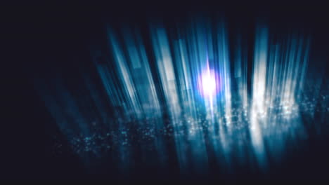 futuristic network simulation blending ai, quantum physics, and deep learning, with a particle matrix analyzing data in a sleek, background animation display