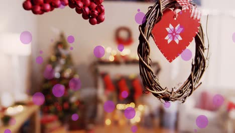 animación de puntos en navidad y corona