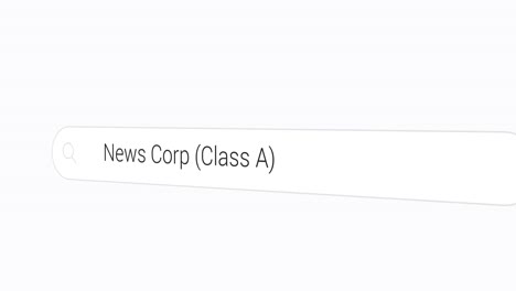 Typing News Corp  on the Search Engine