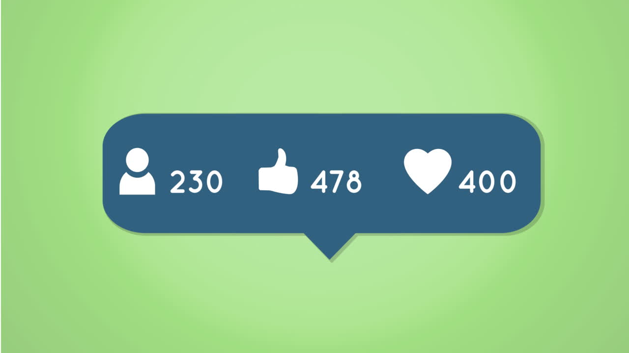 aumento del número de popularidad en las redes sociales 4k