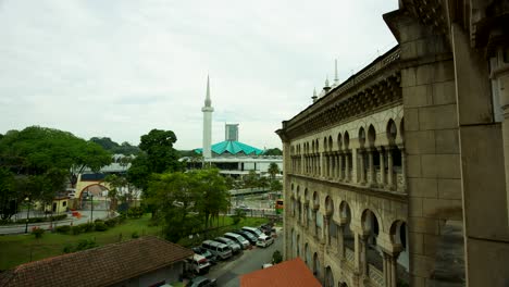 time lapse of the national mosque in kuala lumpur, malaysia.