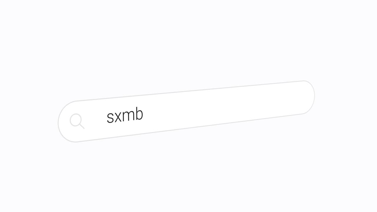 Typing SXMB on the White Search Box