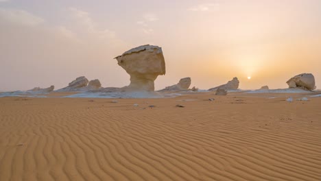 Timelapses-Del-Desierto-Occidental-Egipcio,-Paisaje-Natural-Del-Oasis-Blanco