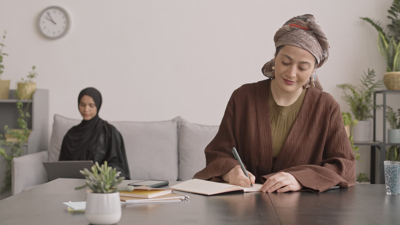 Modern Arabic Women Working from Home