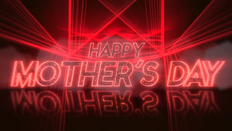 Animation-text-Mother-Day-and-motion-red-neon-lights-on-stage