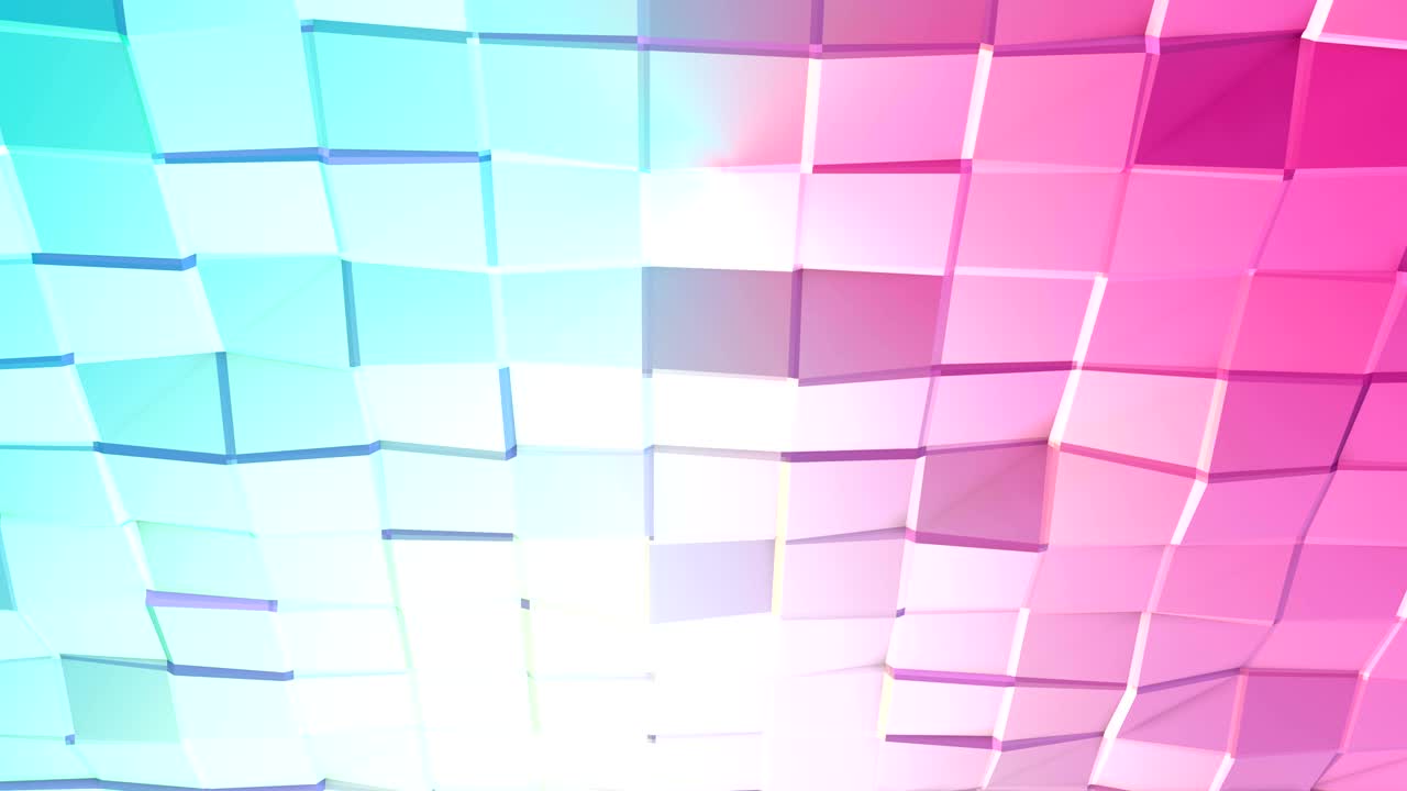 abstracto simple azul rosa baja poli superficie 3d como fondo creativo. suave geométrico baja poli fondo de movimiento de desplazamiento de polígonos de color rosa azul puro. fondo de bucle sin costuras 4k fullhd