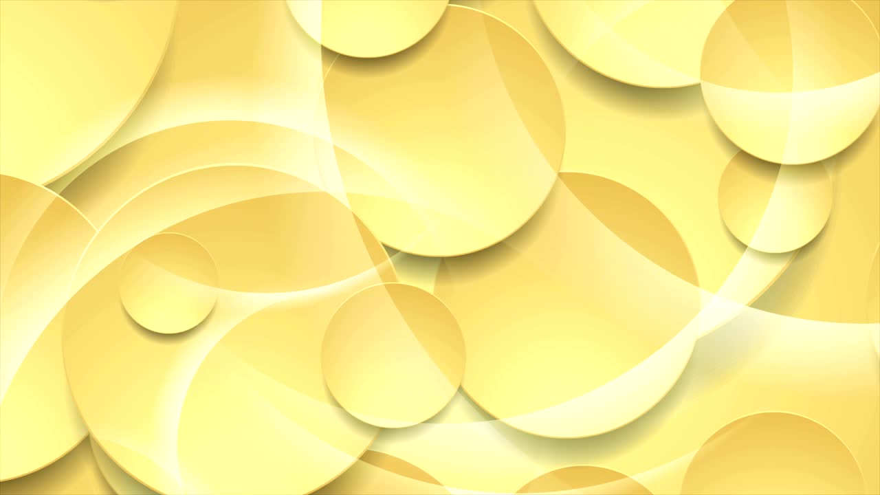 Pastel yellow glossy abstract circles tech corporate motion design