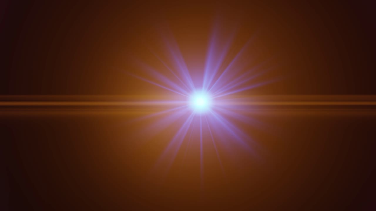 Esplosione di Luce Blu Dinamica con Flare Orizzontale dell'Obiettivo