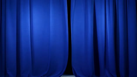 blue stage curtain