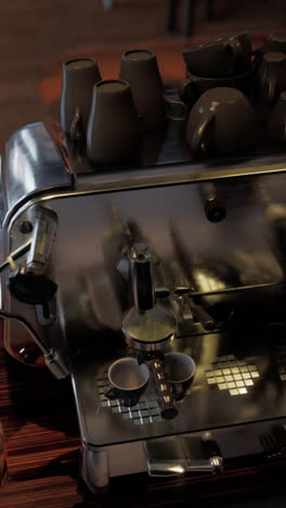 close up of a coffee machine