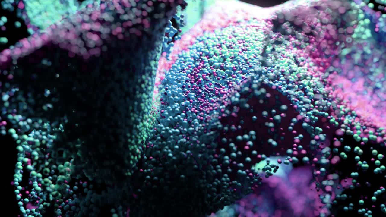 explosión de partículas abstractas de colores