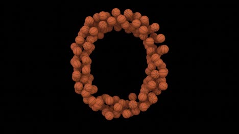 Basketball Looping Animation  Letter O