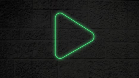 pulgares hacia abajo signo de neón en la pared de ladrillo 4k
