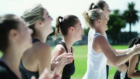 excited women cheerleaders