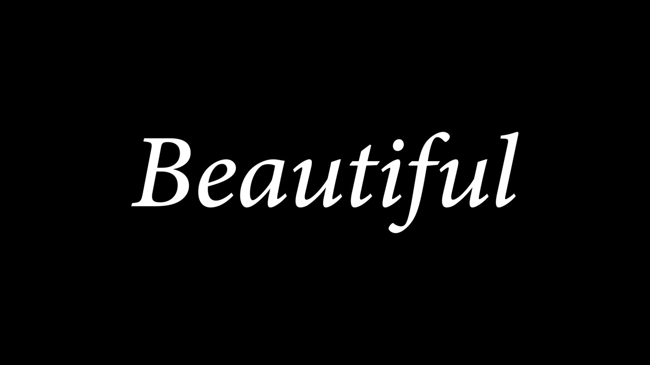 Beautiful text animation message motion graphics