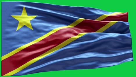 4k highly detailed flag of democratic republic of the congo - democratic republic of the congo flag high detail - national flag democratic republic of the congo wave pattern loopable elements