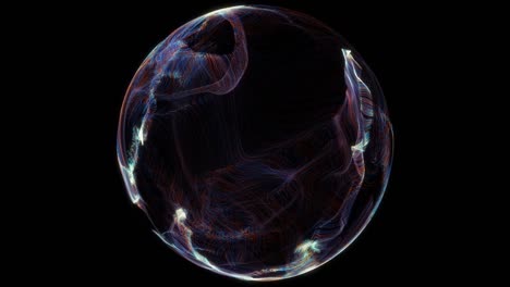 abstract particle sphere, science background.virtual flow big binary data visualization.