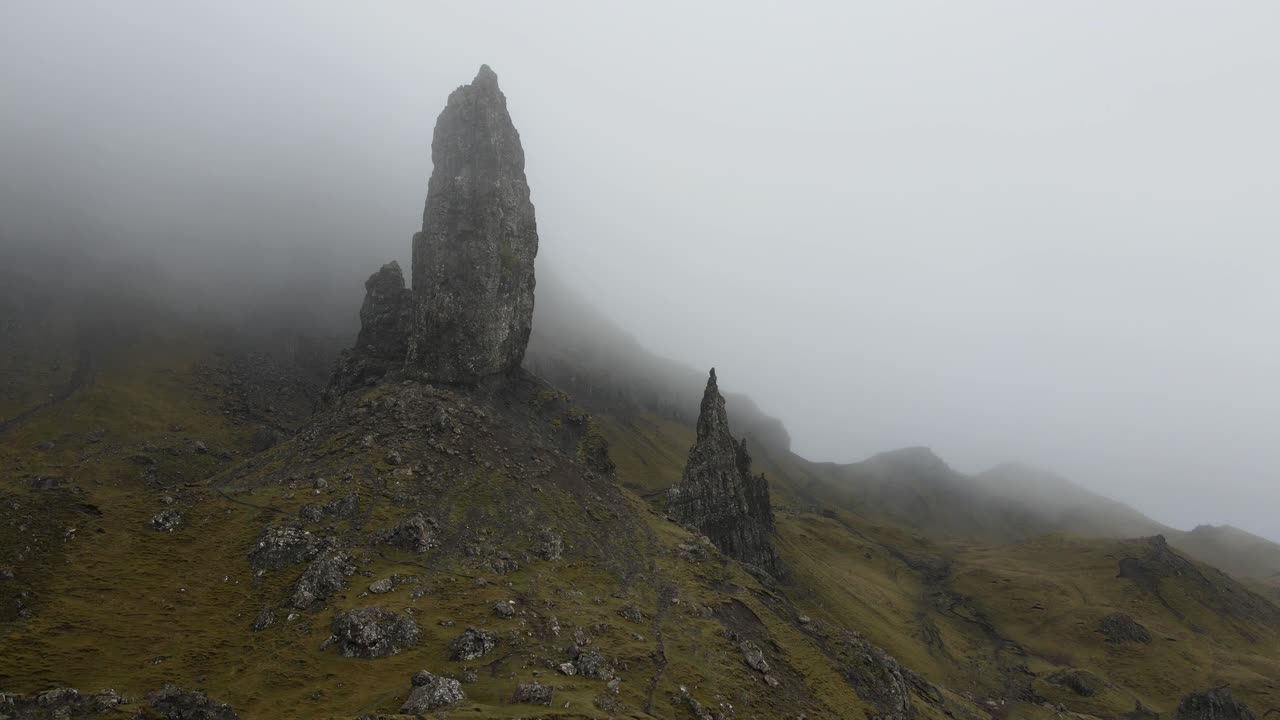 vista aérea del viejo storr