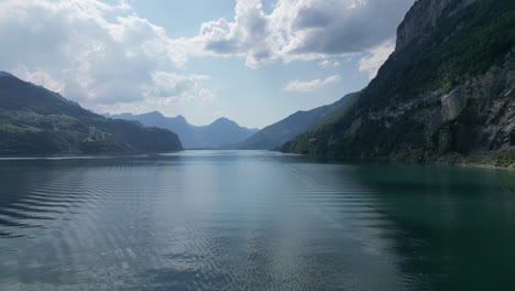 lucid dream like beautiful surreal scenery of switzerland walensee lake