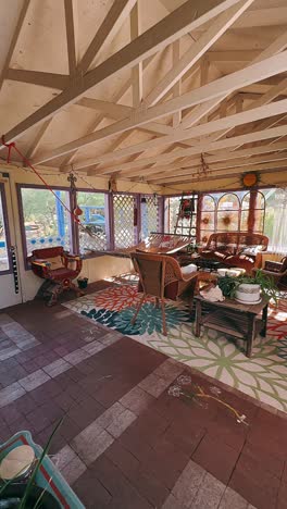 charming sunroom with boho decor