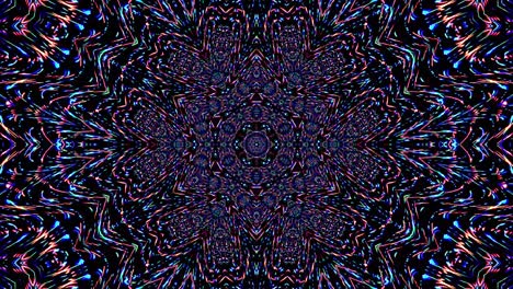 hermoso caleidoscopio abstracto que brilla, una luz radiante que regula los movimientos sutiles