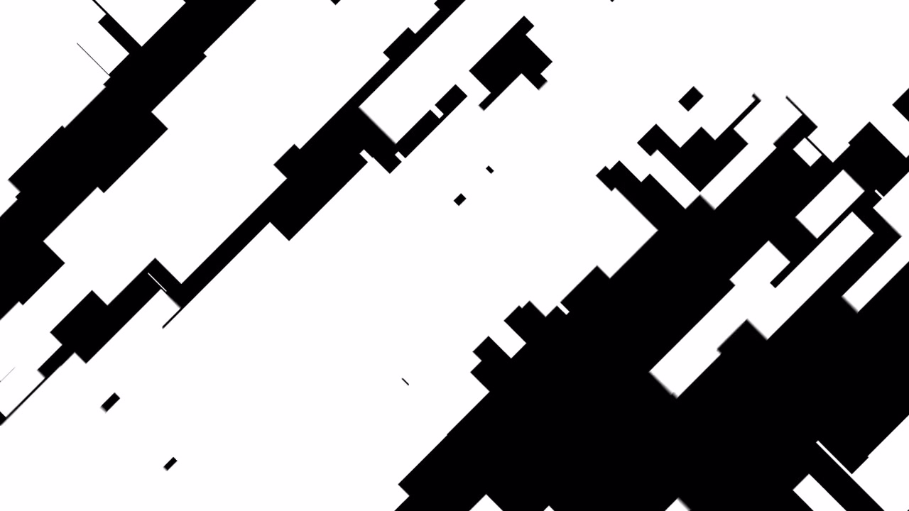 Dynamic Black and White Geometric Shapes Transition