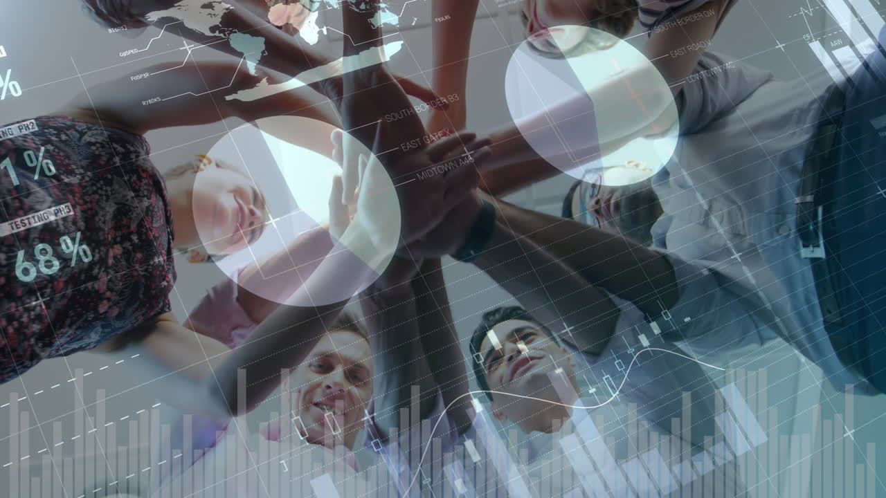 팀이 함께 손을 잡고 4k