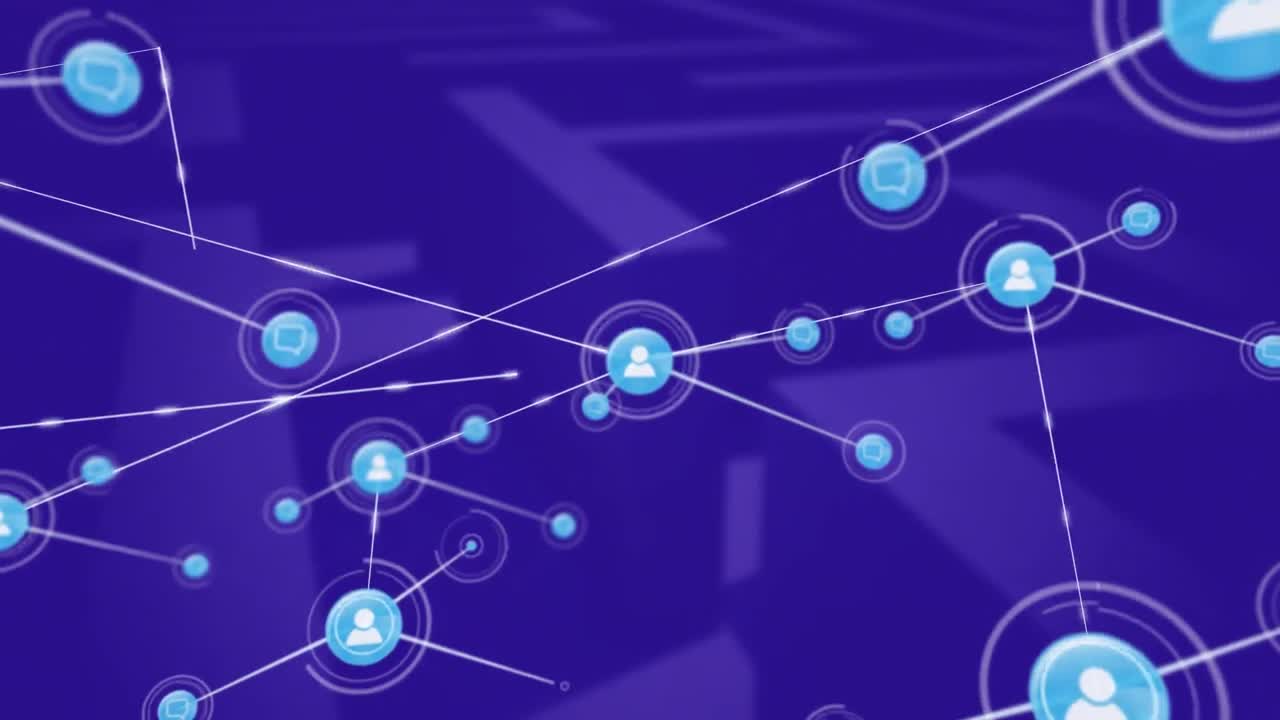 animación de la red de conexiones y procesamiento de datos sobre laberinto