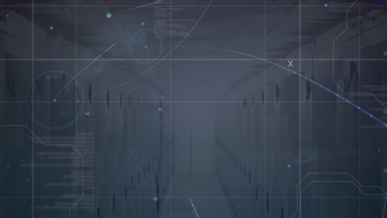 Animation of network of connections over computer servers