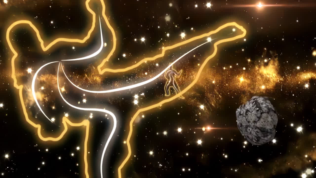 신비로운 풍경: 중국의 전통적인 동양 디지털 예술 애니메이션, 중국 레트로 페인팅 잉크, 꽃, 나무, 새, 흐린 배경의 강