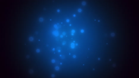 Abstract-blue-bokeh-and-particles-falling-with-holiday-background