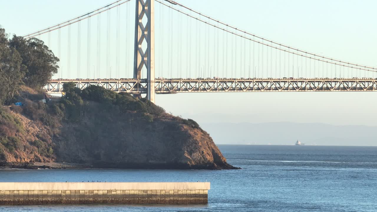 Traffic Flows on the Bay Bridge ridge in San Francisco