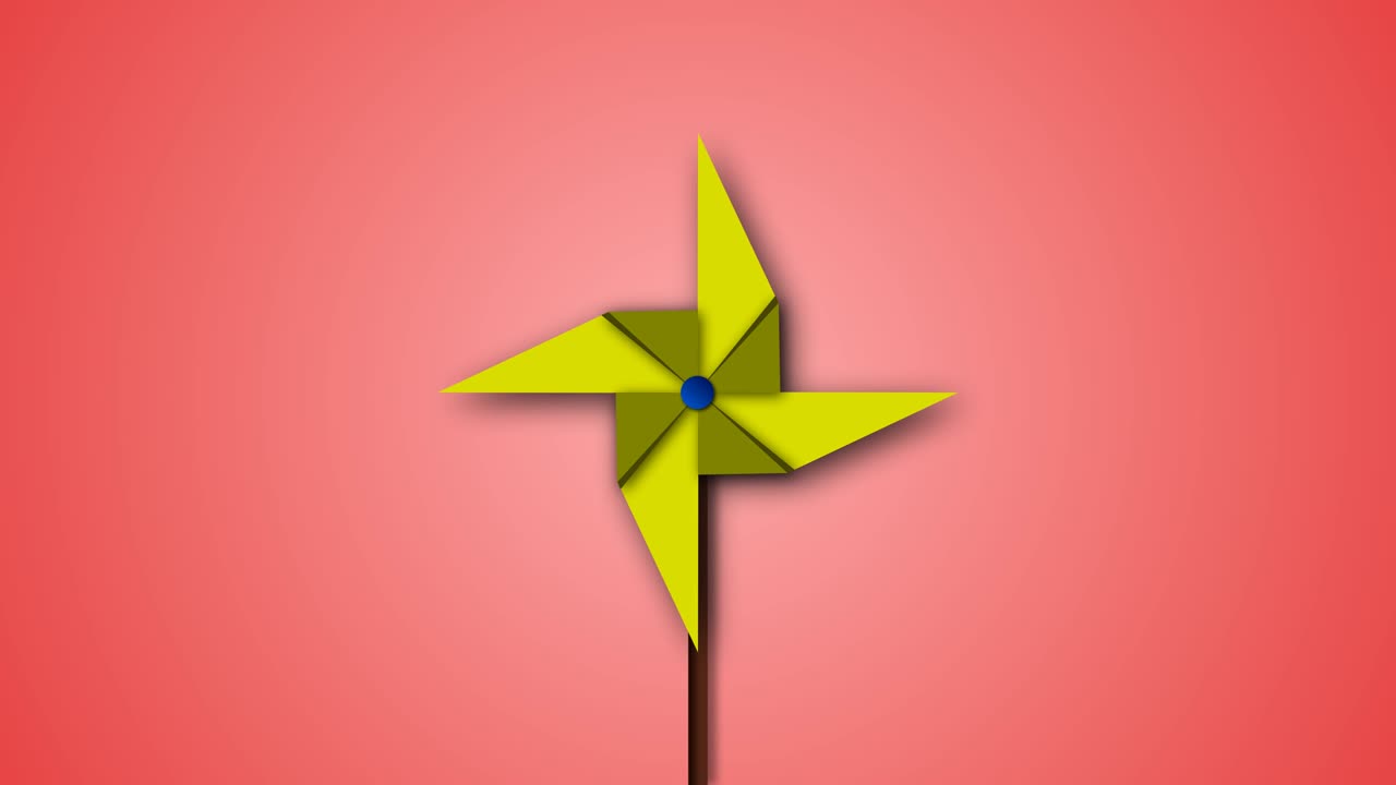 종이 풍차, 모션 그래픽을 위한 종이 팬 애니메이션, 그래픽 요소.