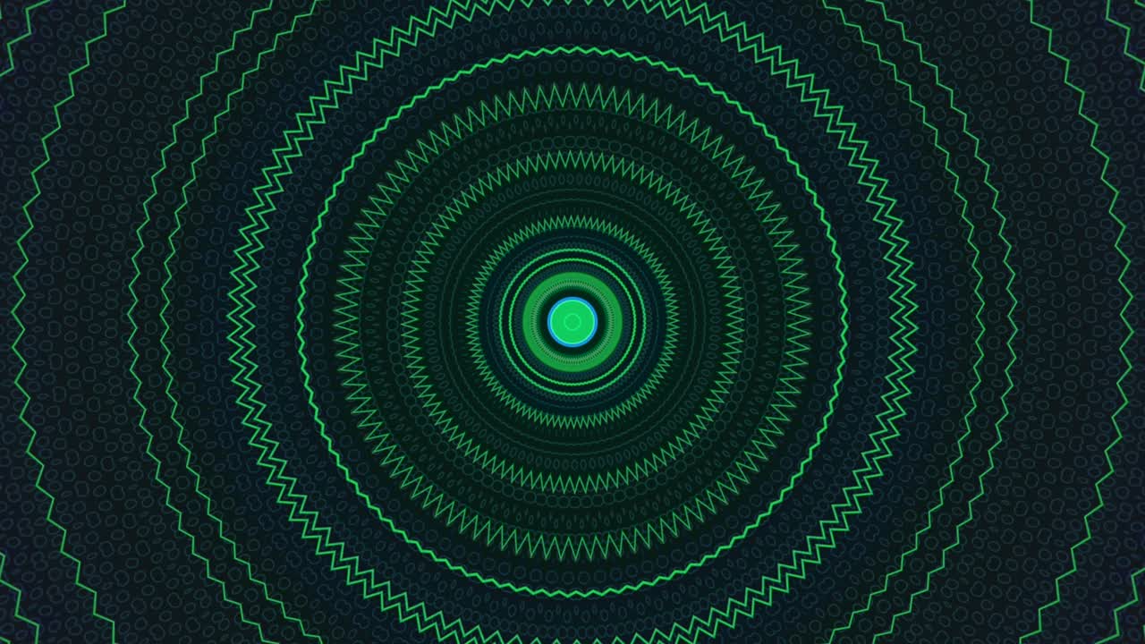 patrón circular abstracto con tonos verdes y azules