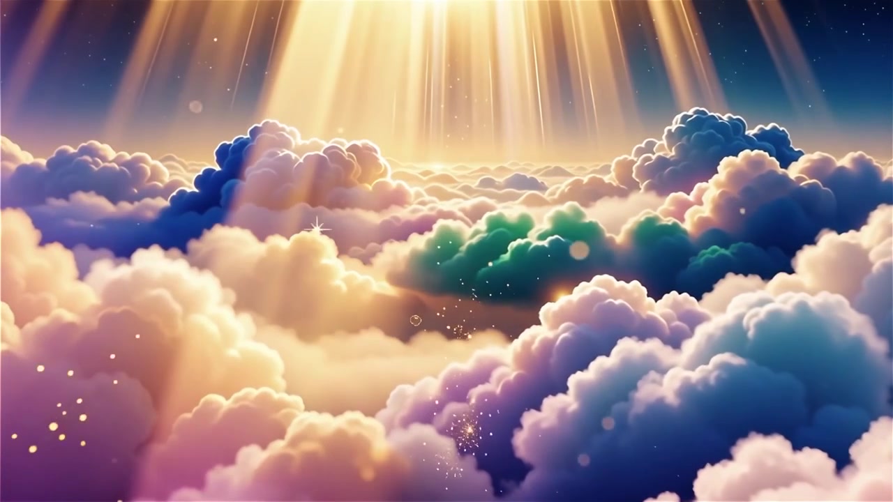Christian Heavenly Light Worship Background