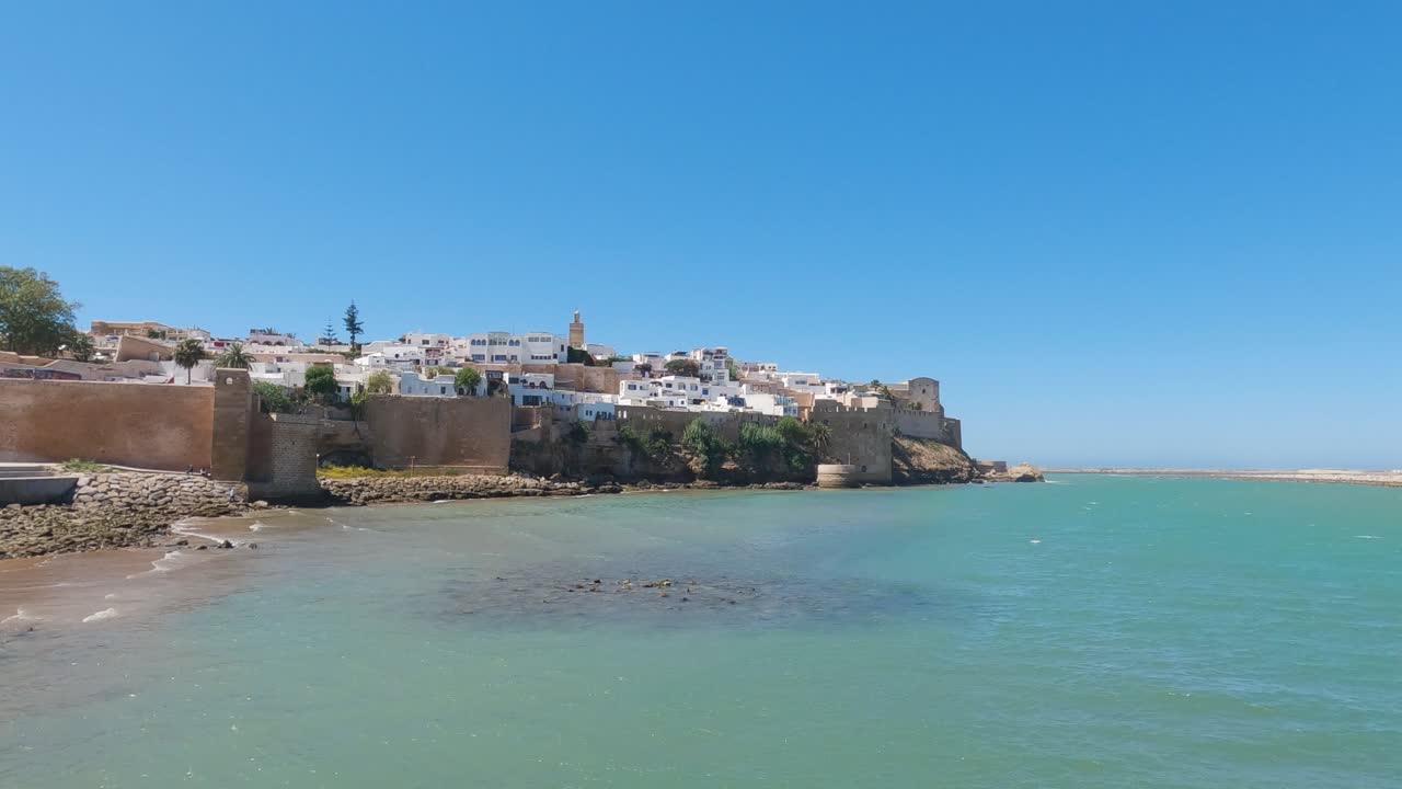 Kasbah of the Udayas in Rabat: Shore view of iconic Moroccan architecture